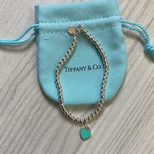 Tiffany & Co. Silver Bracelet with Turquoise Charm